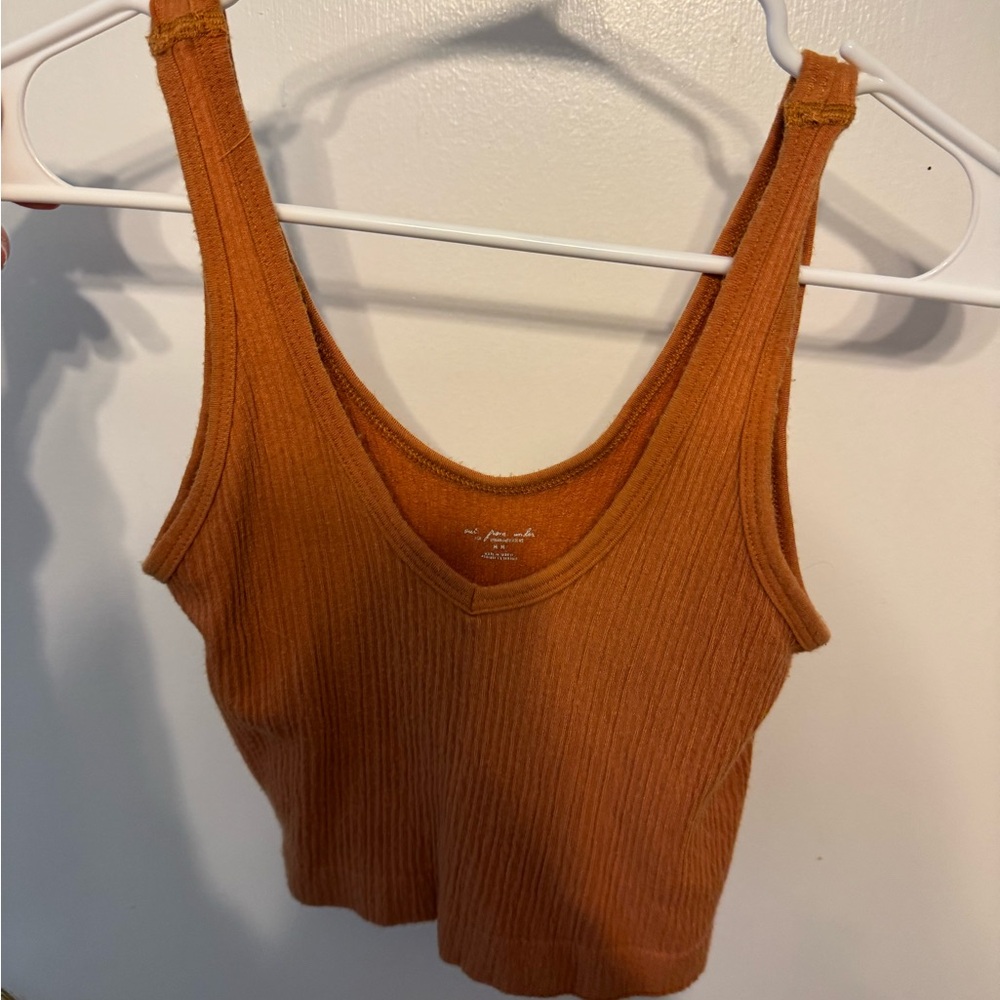 Urban Outfitters Rust Ribbed Camisole
